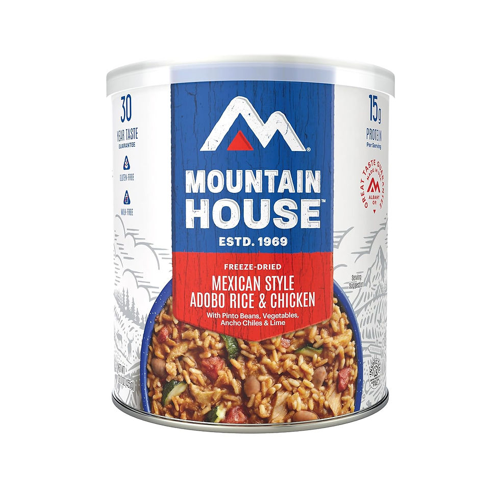 Thumbnail: Riz et poulet adobo Mountain House pour kits de survie