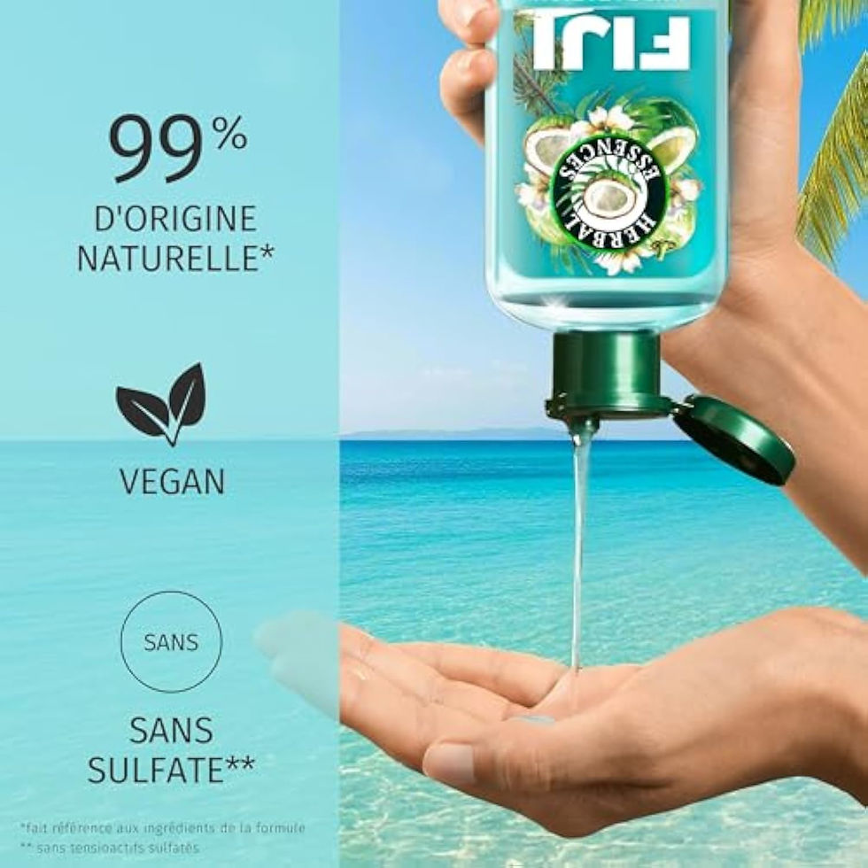 Miniature : Flacon Herbal Essences Fiji versant du shampoing sans sulfate.