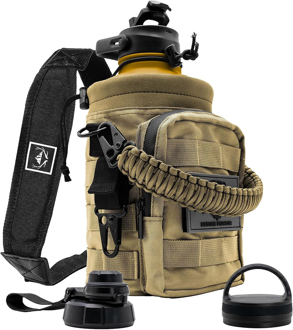 Miniature : Gourde tactique 3,8 L avec pochette MOLLE pour kits de survie