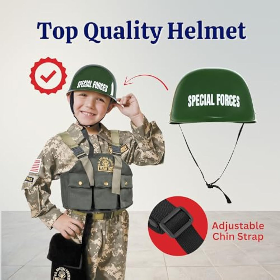 Thumbnail: Casque Special Forces et kits de survie pour déguisement soldat.