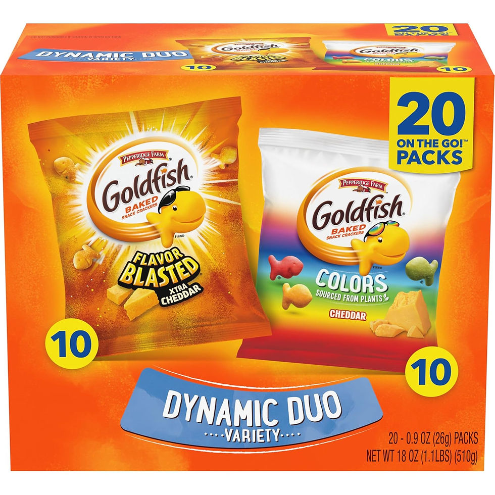 Assortiment Goldfish Big Smiles idéal pour kits de survie.