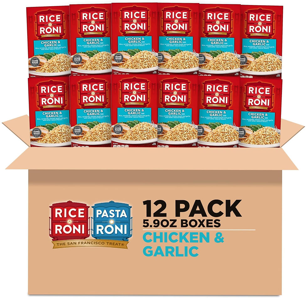 Paquet de 12 Rice-A-Roni Poulet et Ail pour kits de survie