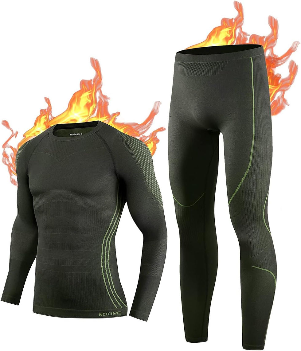 Sous-vêtements thermiques NOOYME pour homme avec flammes