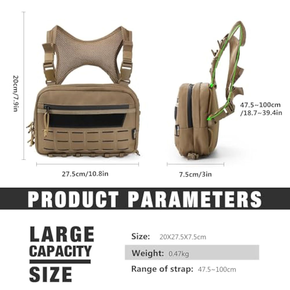 Thumbnail: Mardingtop Tactical Chest Pouch Molle Vest Pouch Chest Rig for Outdoor Adventur