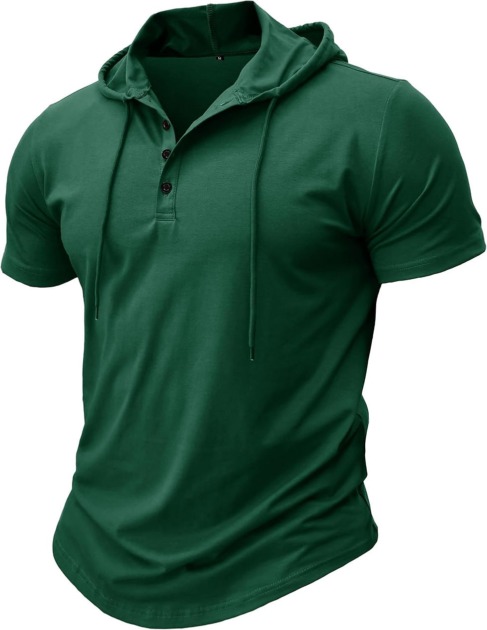 Thumbnail: Sweat à capuche à manches courtes MakingDa vert pour homme