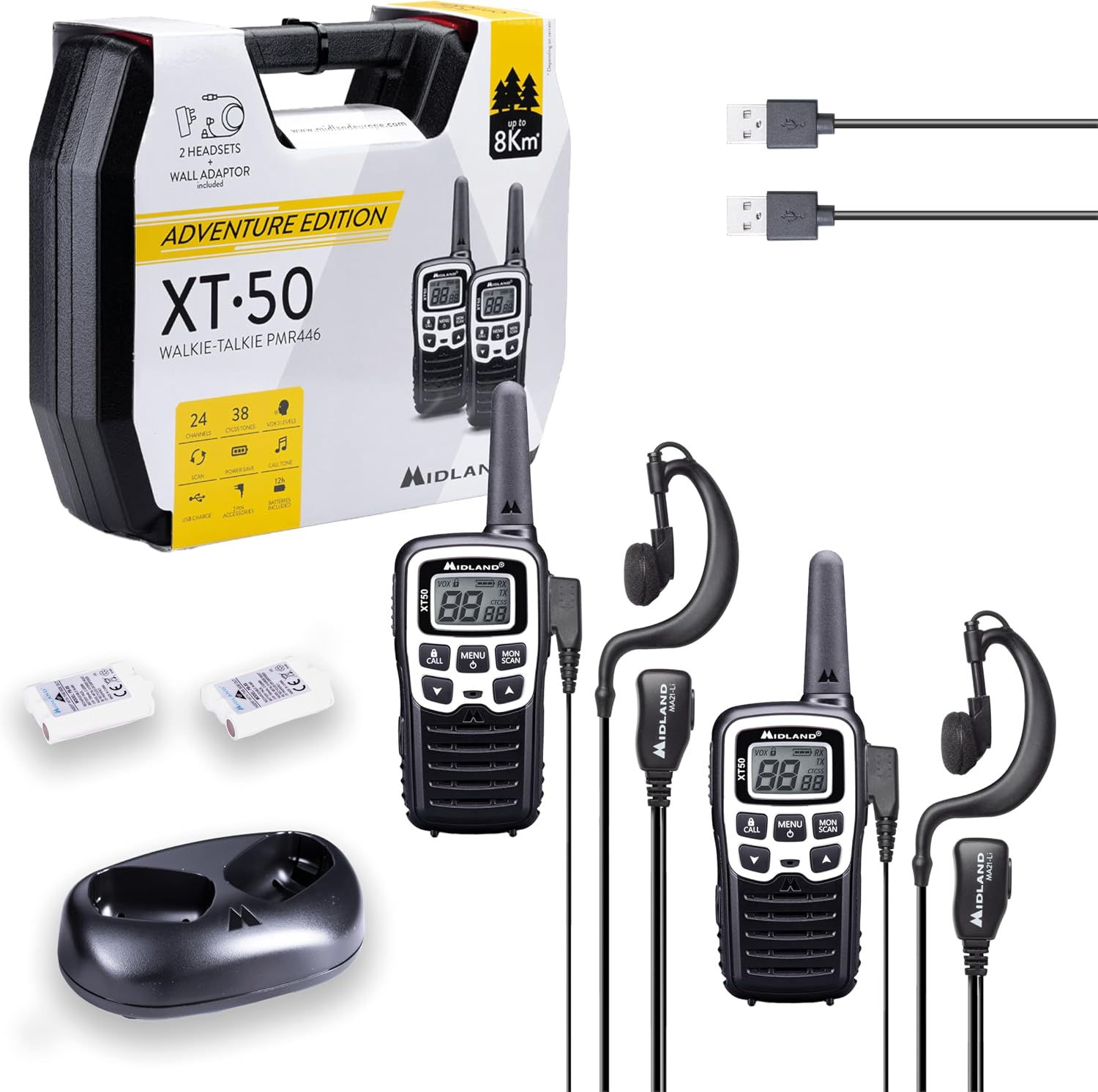 Talkie Walkie Midland XT50 Adventure Edition avec accessoires