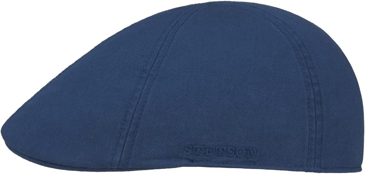 Casquette plate Stetson bleue vue de profil