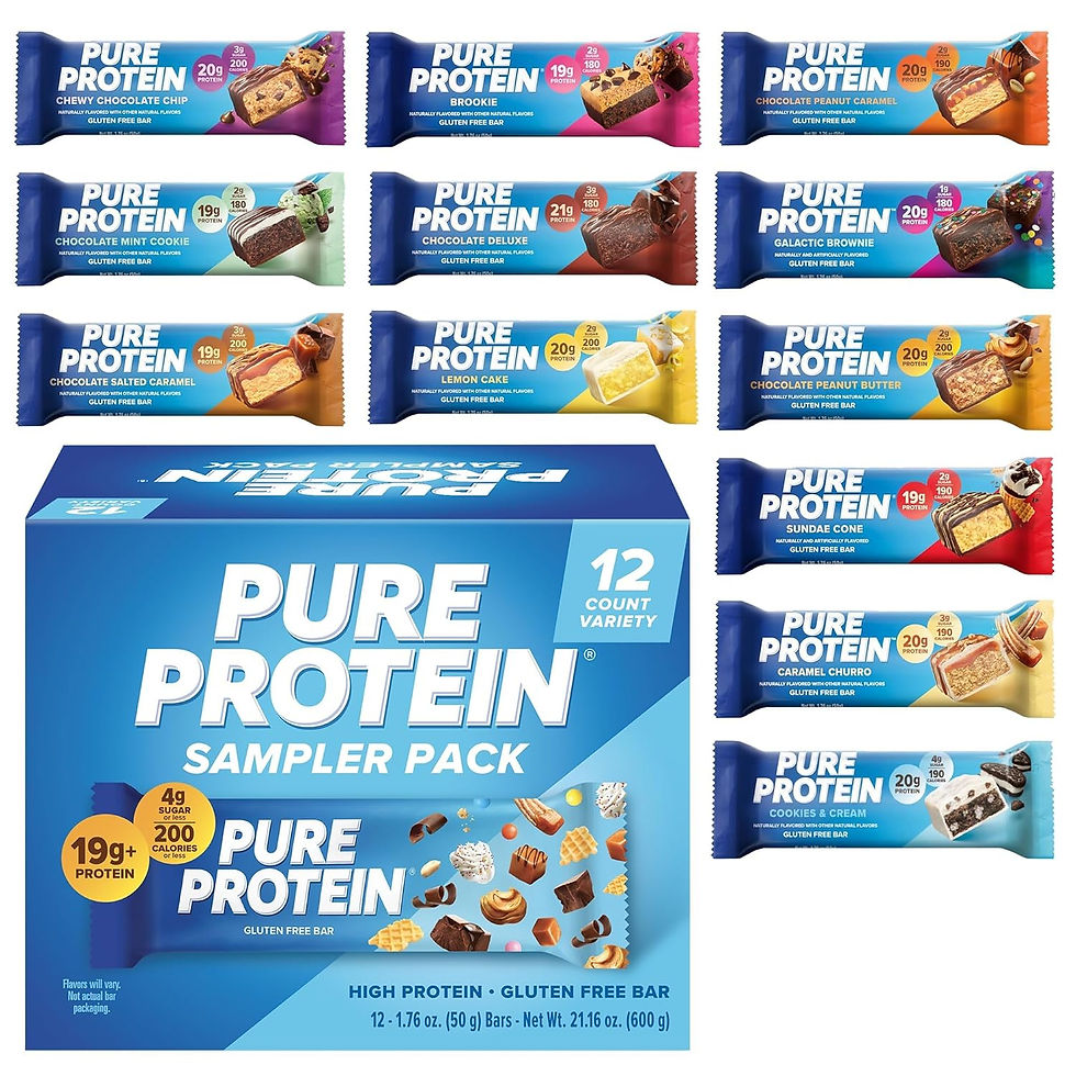 Thumbnail: Assortiment de protéines pures, 20 g de protéines, 12 sachets, sans gluten, f