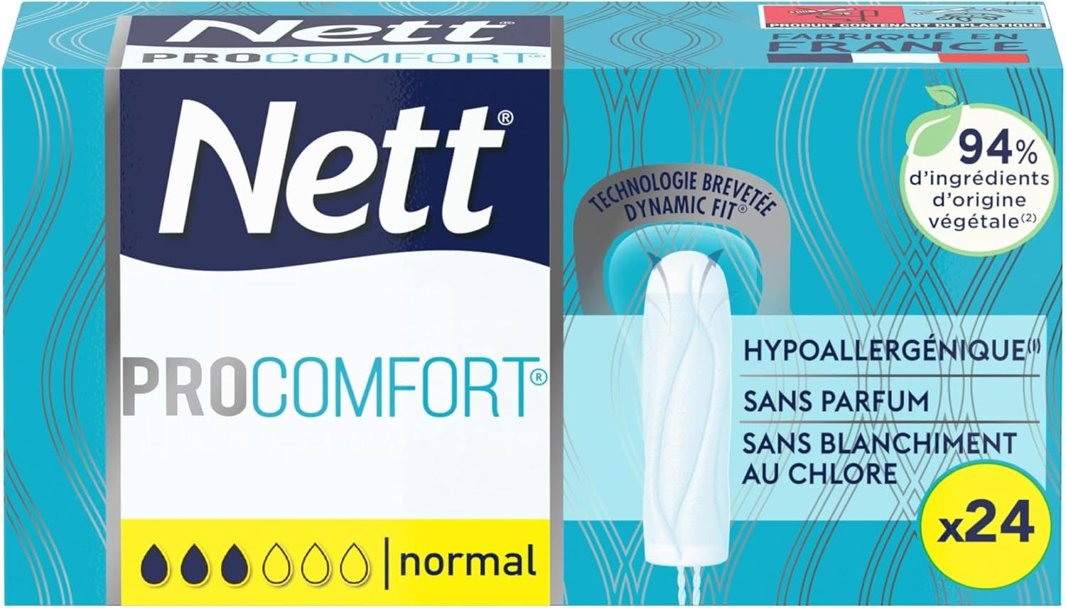 Boîte de tampons Nett ProComfort Normal sans applicateur