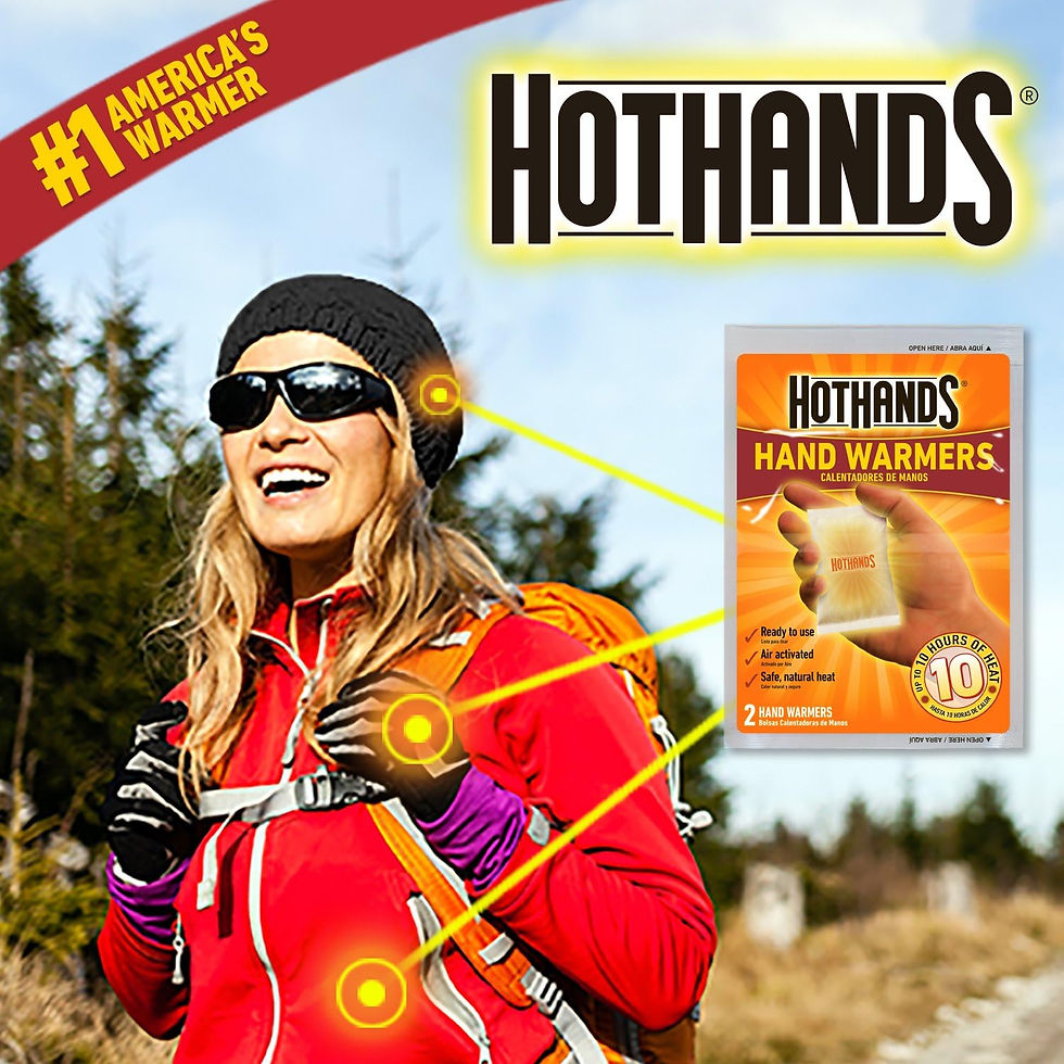 Thumbnail: Chauffe-mains HotHands pour kits de survie en randonnée.