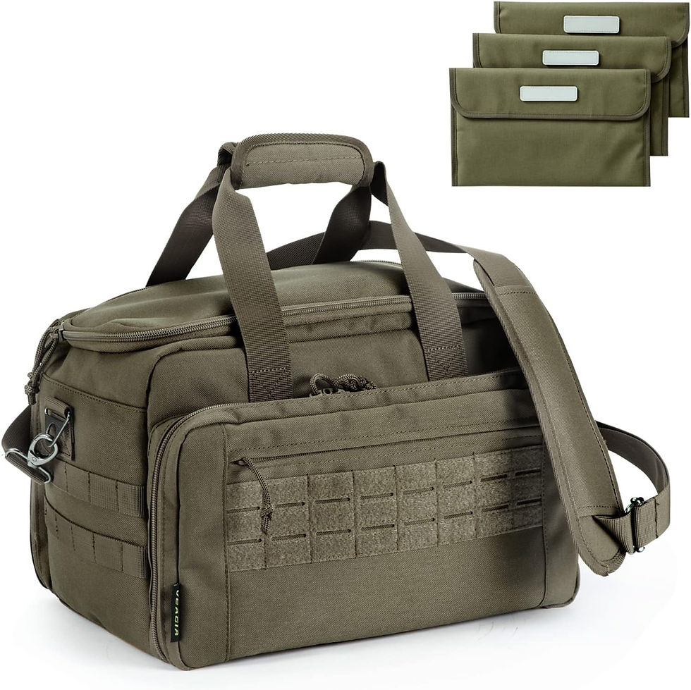 Thumbnail: Sac de tir pour pistolet et kits de survie tactiques.