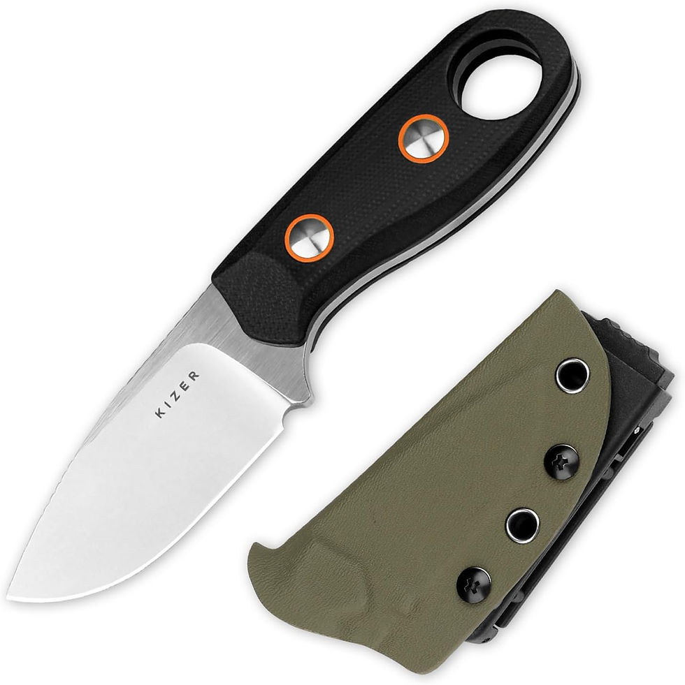 Couteau Kizer Beaver et étui pour kits de survie