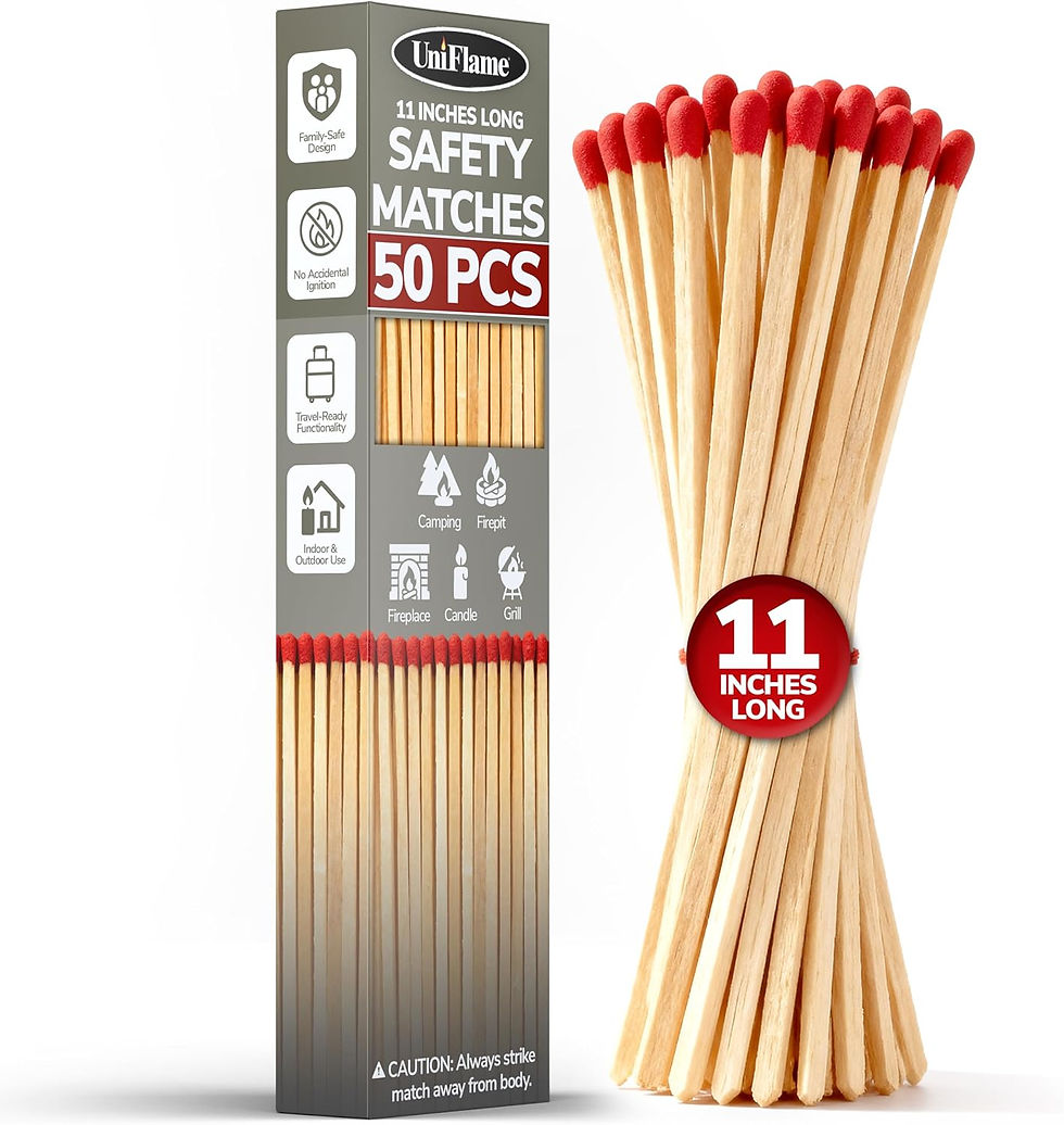 Paquet de 50 allumettes de sécurité en bois de 28 cm