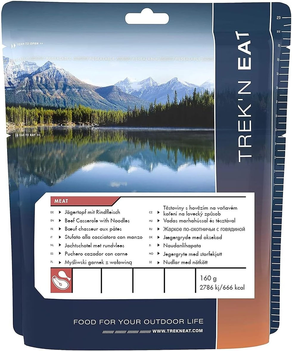 Sachet Trek’n Eat Ragoût de Chasseur au Bœuf et Nouilles