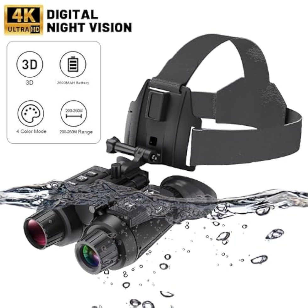 Thumbnail: Lunettes de vision nocturne numérique 4K étanches avec sangle.