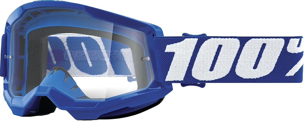 Miniature : Lunettes 100% STRATA 2 bleues pour motocross et VTT