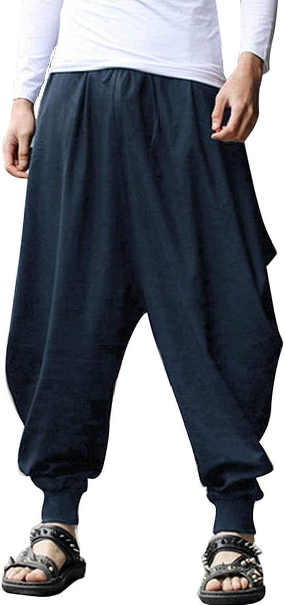 Pantalon confortable AITFINEISM bleu à taille élastique