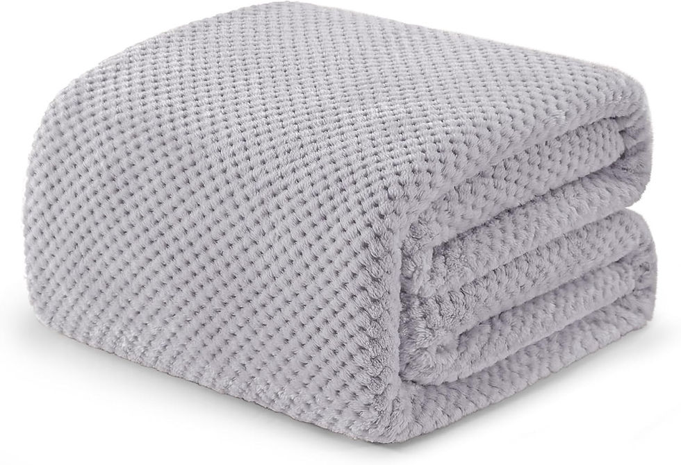 Miniature : Plaid couverture polaire gaufré Exclusivo Mezcla pliable gris