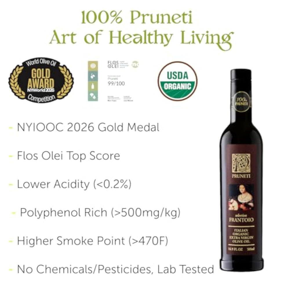 Miniature : Huile d'olive extra vierge Pruneti Frantoio certifiée biologique.