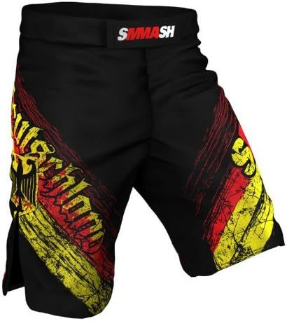 Miniature : Short de boxe thaï SMMASH noir avec motif aigle allemand.