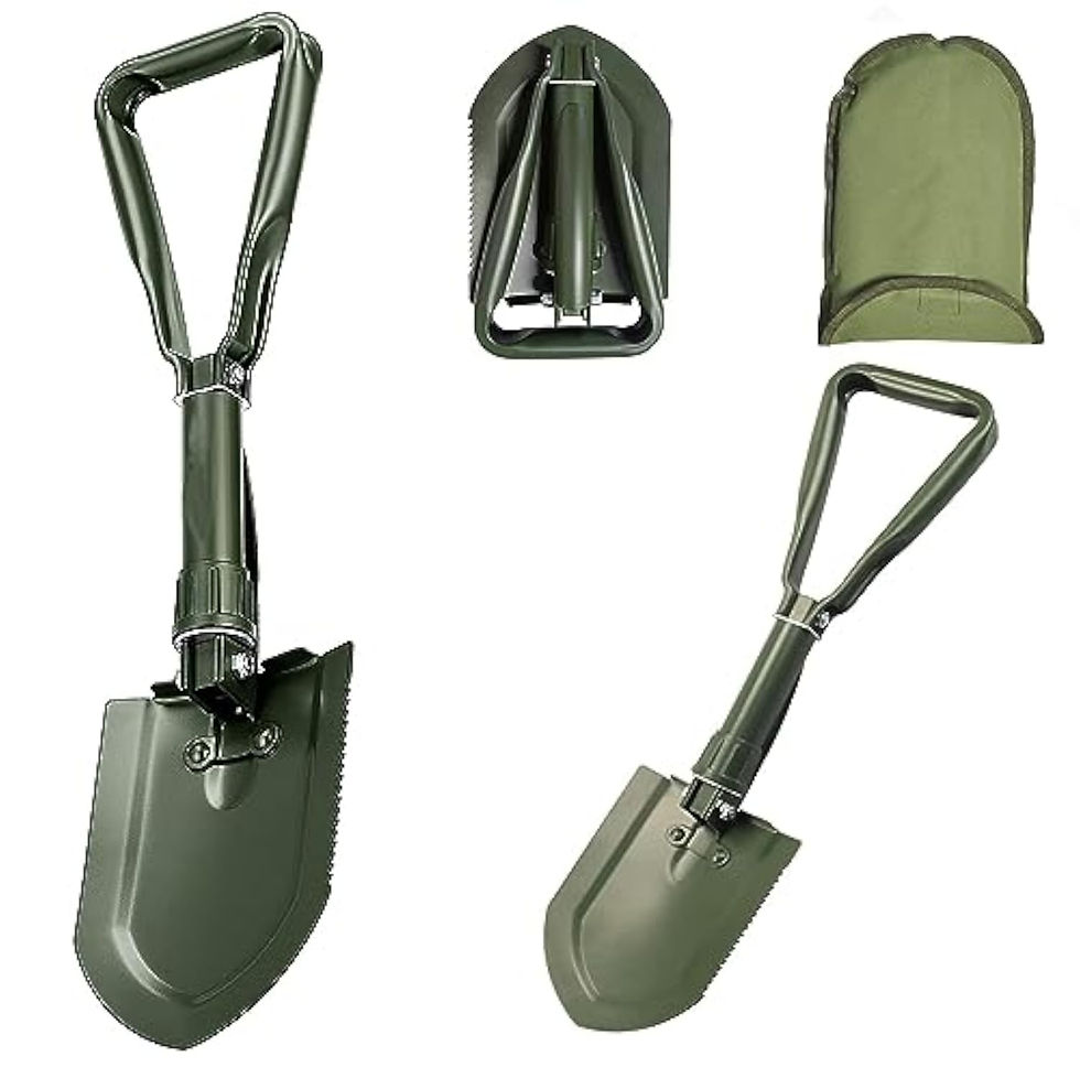 Pelle pliante 58cm multifonction, pliée et avec sa housse