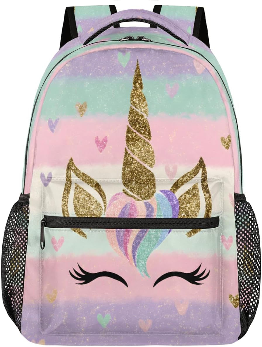 Thumbnail: Sac à dos pour enfants motif licorne aux couleurs pastel