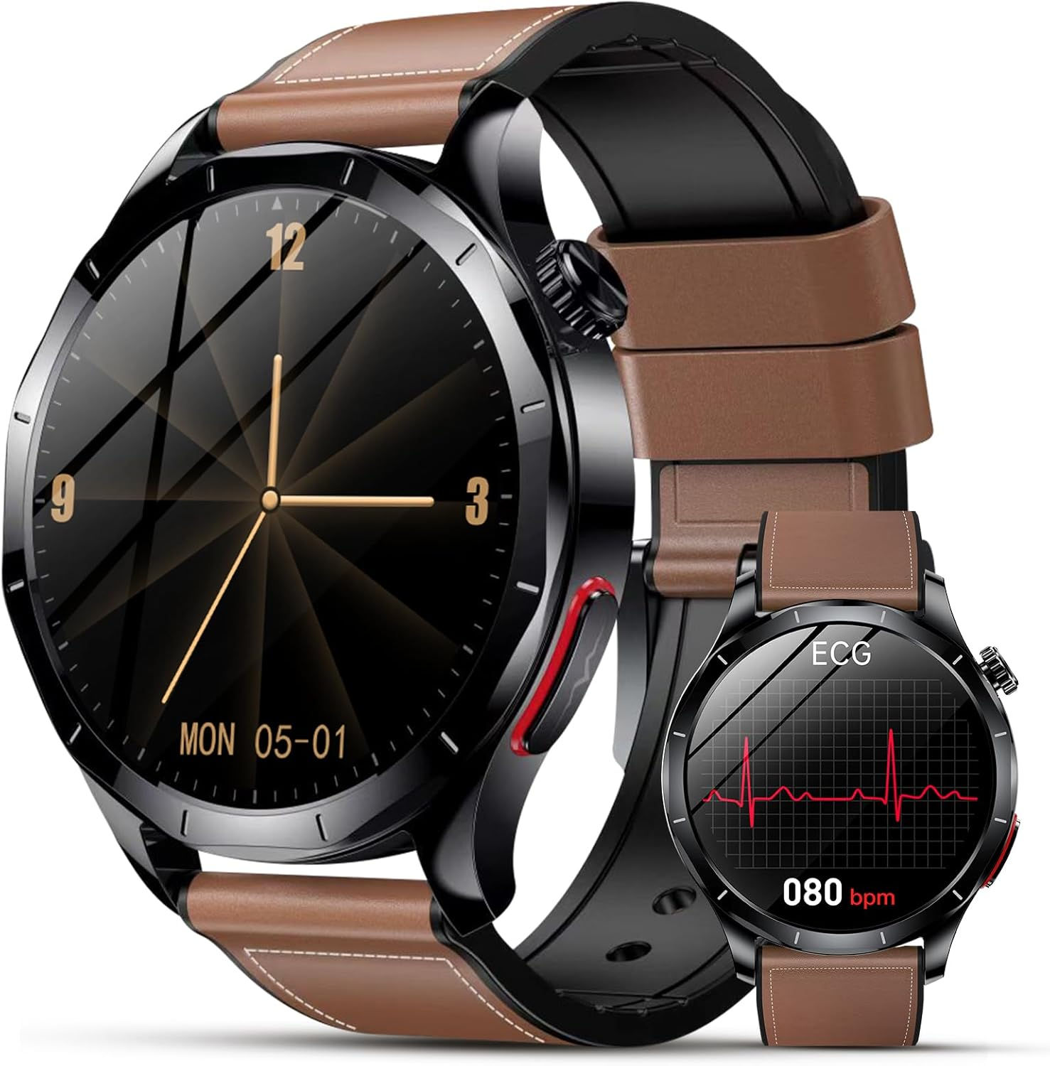 2026 Nouv' Montre Connectée Homme avec ECG+HRV/Pressιon artérιelle/IMC,1,43