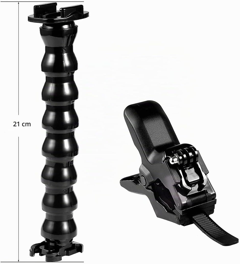 Support Suptig col de cygne 21cm et pince pour GoPro.