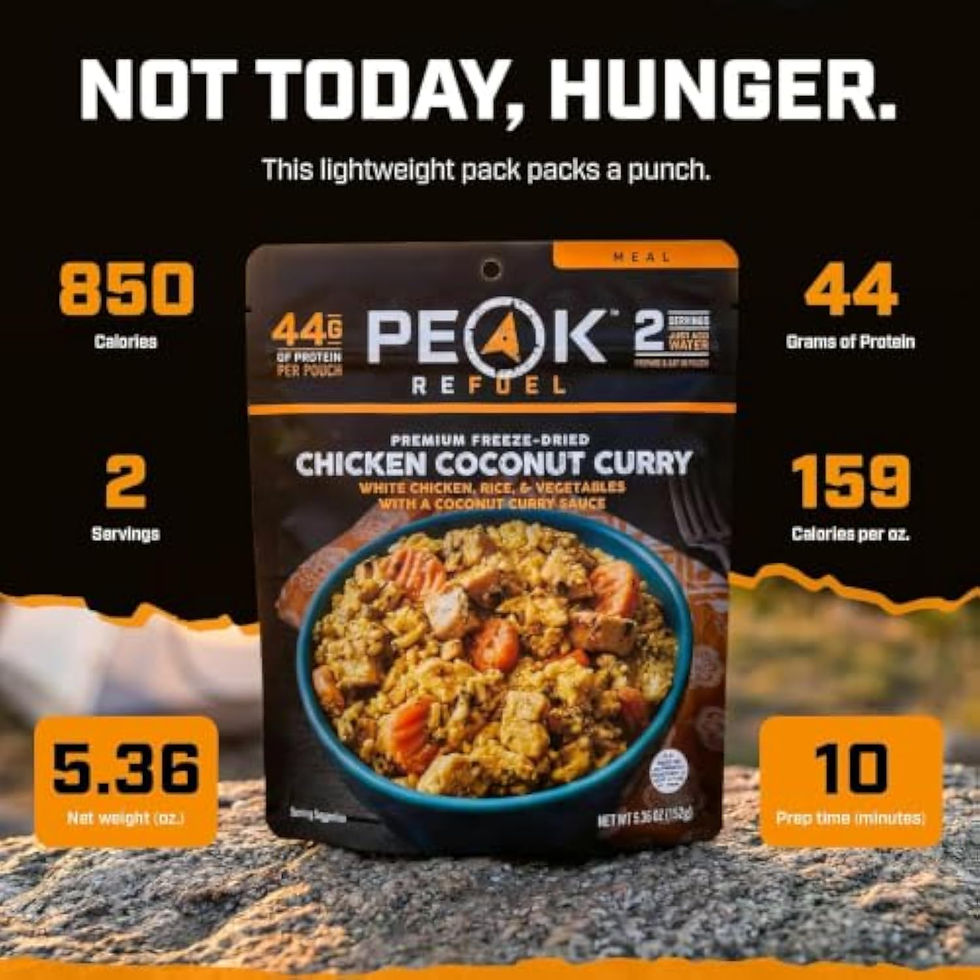 Thumbnail: Repas lyophilisés au poulet au curry et à la noix de coco Peak Refuel, lot de 2,