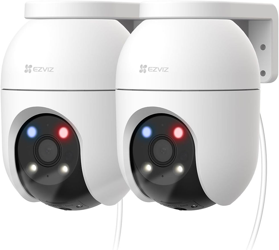 Deux caméras extérieur EZVIZ C8c 4K avec vision nocturne.