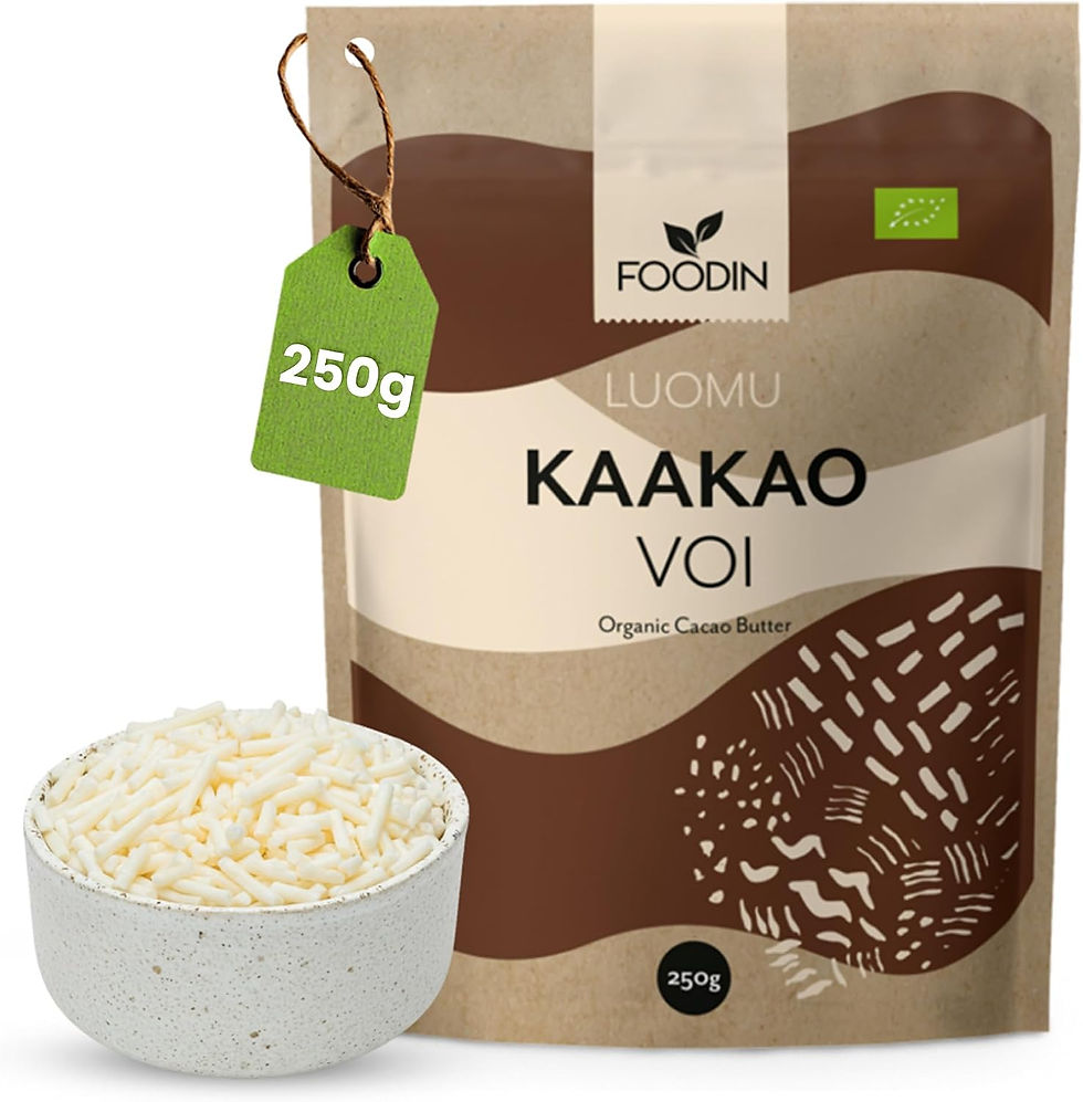 Sachet de 250g de beurre de cacao bio Foodin râpé