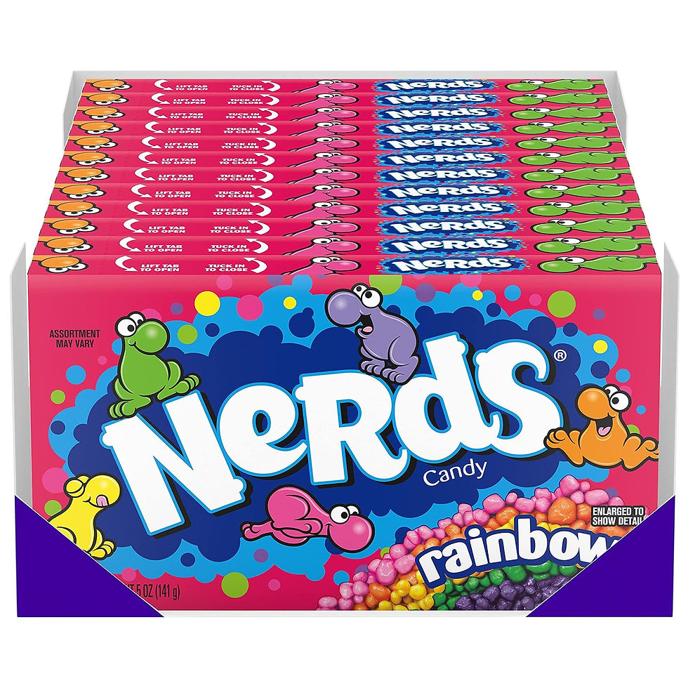 Paquet de 12 boîtes Nerds Rainbow pour kits de survie.