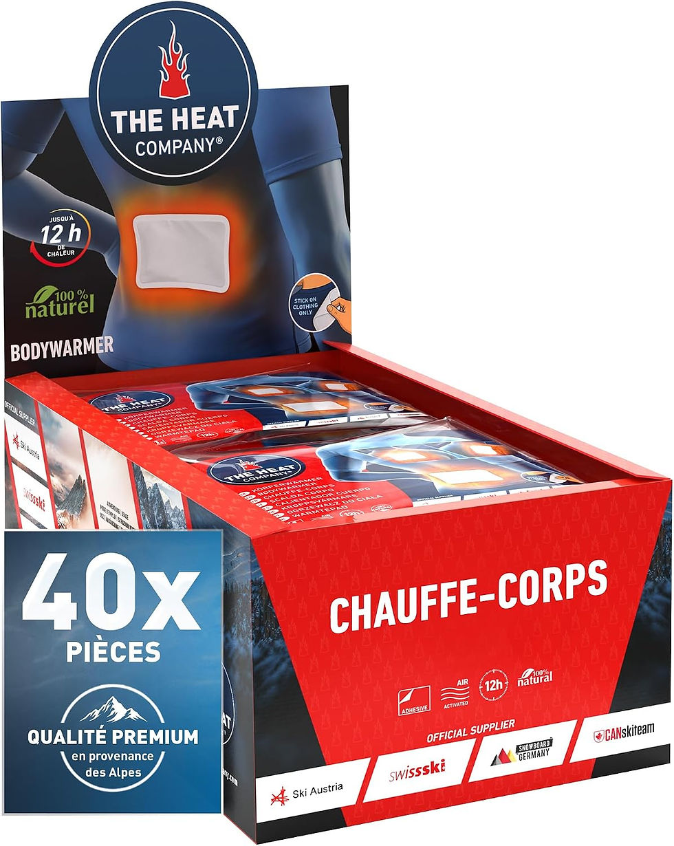 Thumbnail: Boîte de 40 chauffe-corps adhésifs THE HEAT COMPANY.