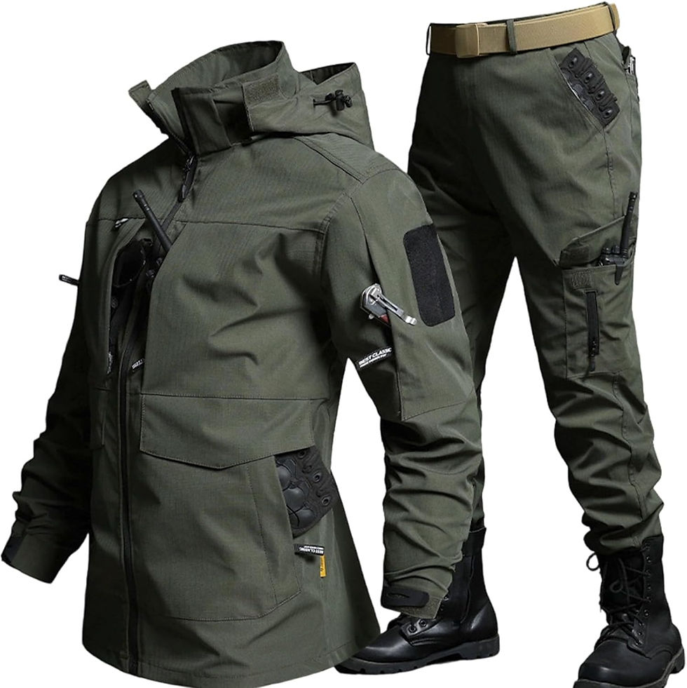 Thumbnail: Ensemble veste et pantalon tactiques vert olive