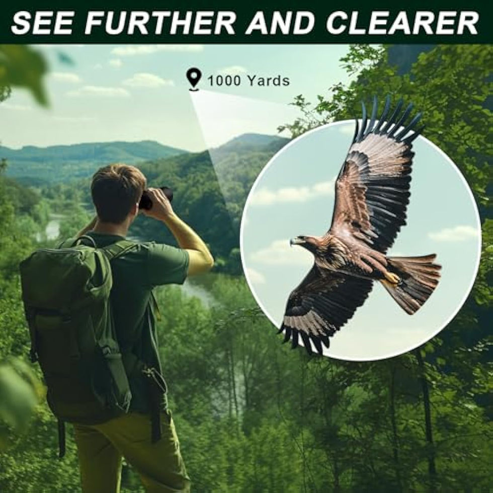 Miniature : Homme aux jumelles observant un aigle. Voir plus loin, 1000 yards.
