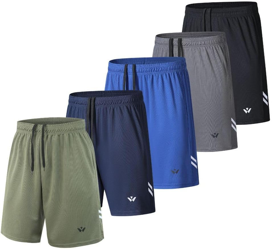 Miniature : Lot de 5 shorts de sport pour homme de différentes couleurs