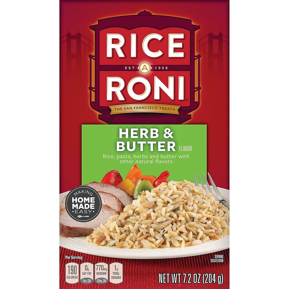 Thumbnail: Boîte de Rice-A-Roni fines herbes et beurre pour kits de survie