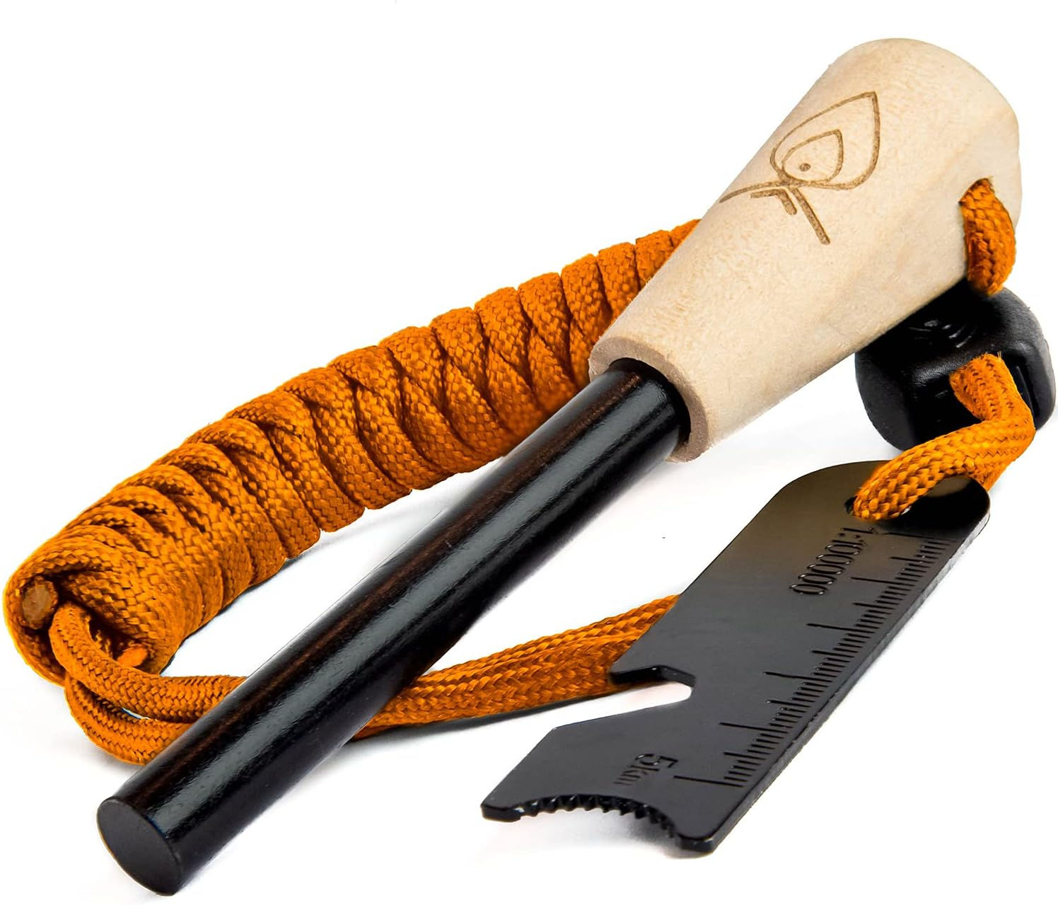 Allume-feu - Tige de ferro-cérum de 9,5 mm d'épaisseur avec grattoir et drago