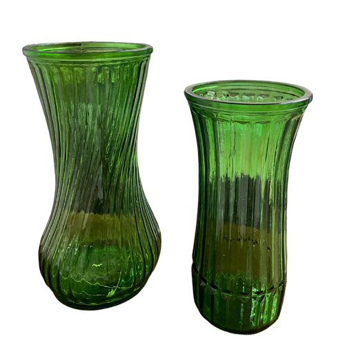 Green Traditional Glass Vases Simply Borrowed