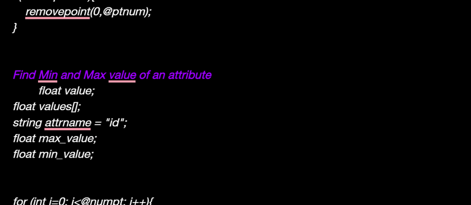 Useful Houdini VEX Code Snippets 