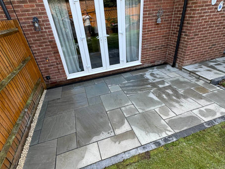 Kandla Grey Indian Sandstone Patio in East Grinstead