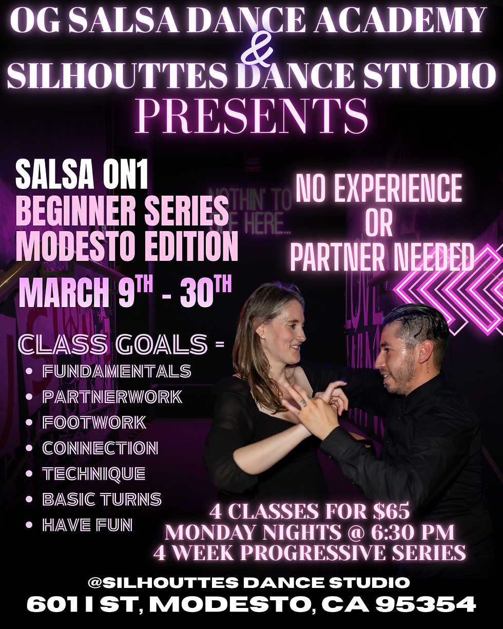 Modesto Salsa On1 Beginner Series, March Edition 🪩

