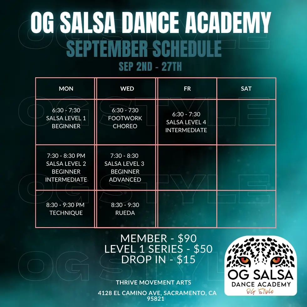 September Schedule!