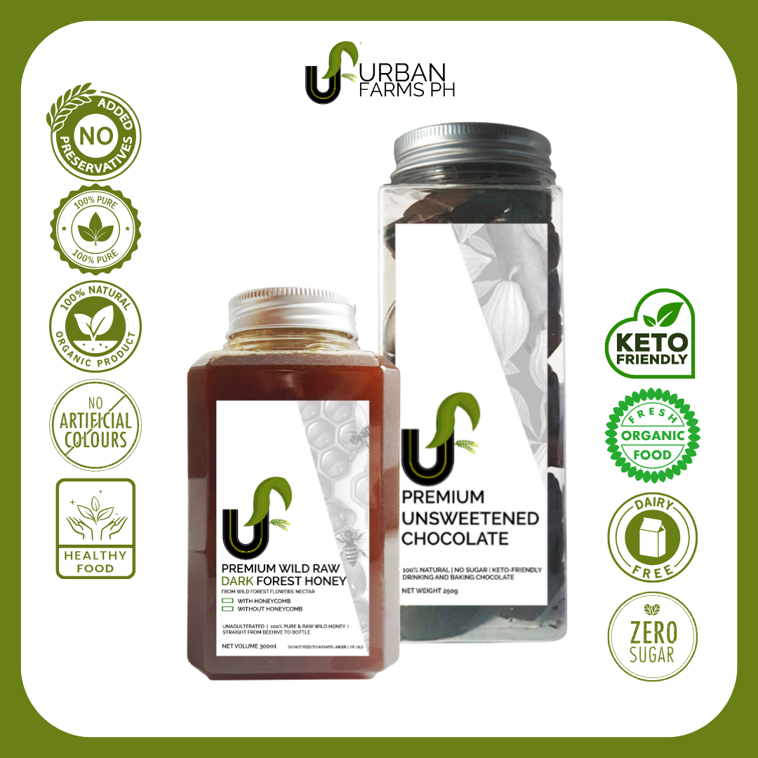COMBO 1 - Wild Raw Honey + Premium Unsweetened Chocolate