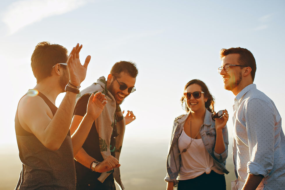 Group of young people gathering for an event