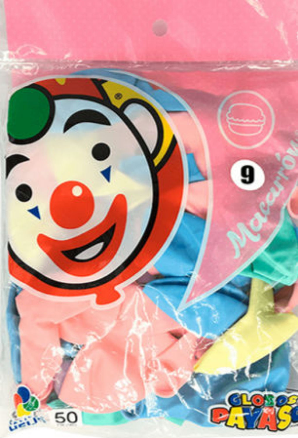 Globo payaso #9 macarrón 