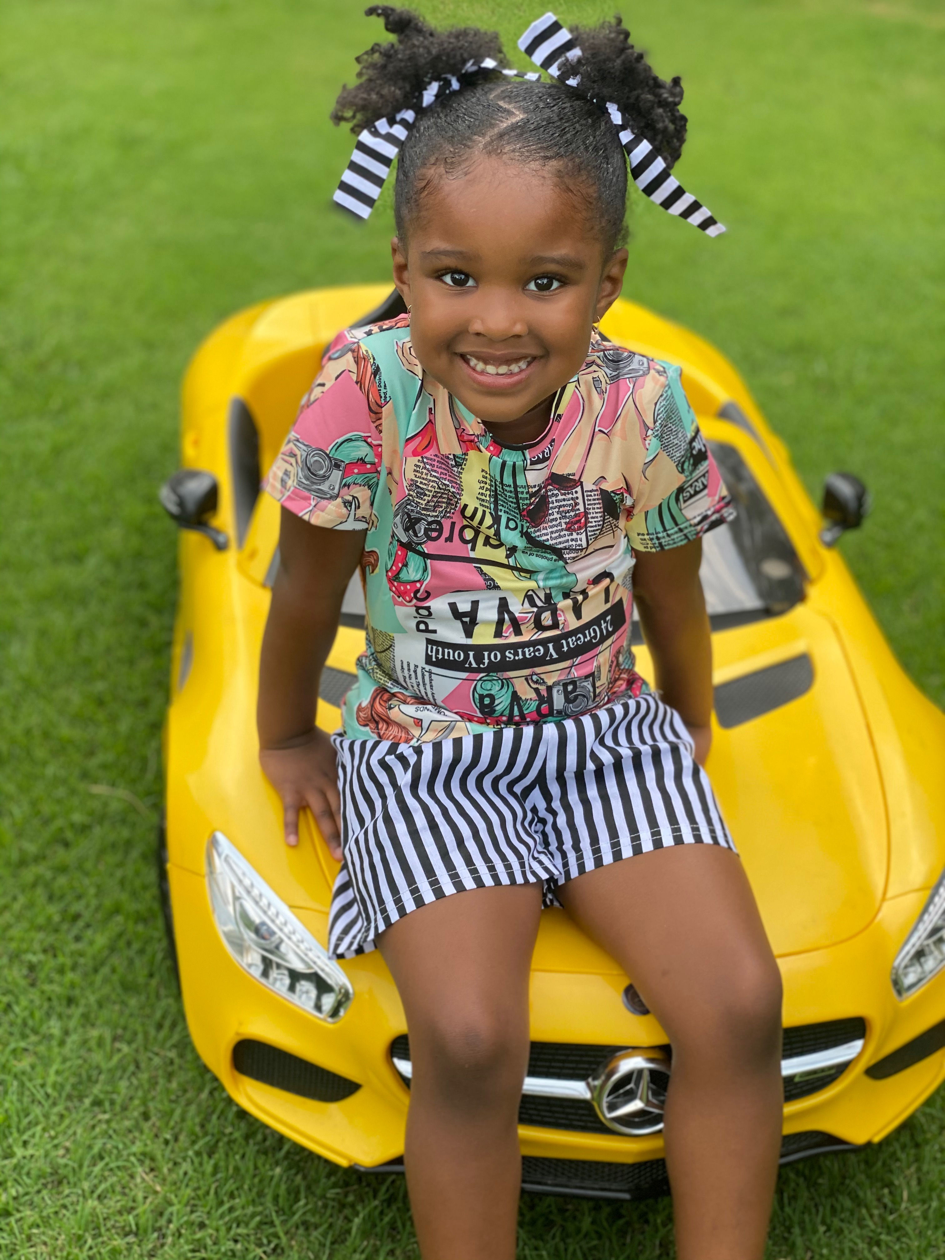 Girls Newspaper  Graphic Tee