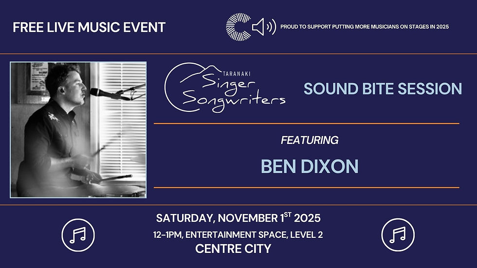 Taranaki Singer Songwriters Sound Bite Session  