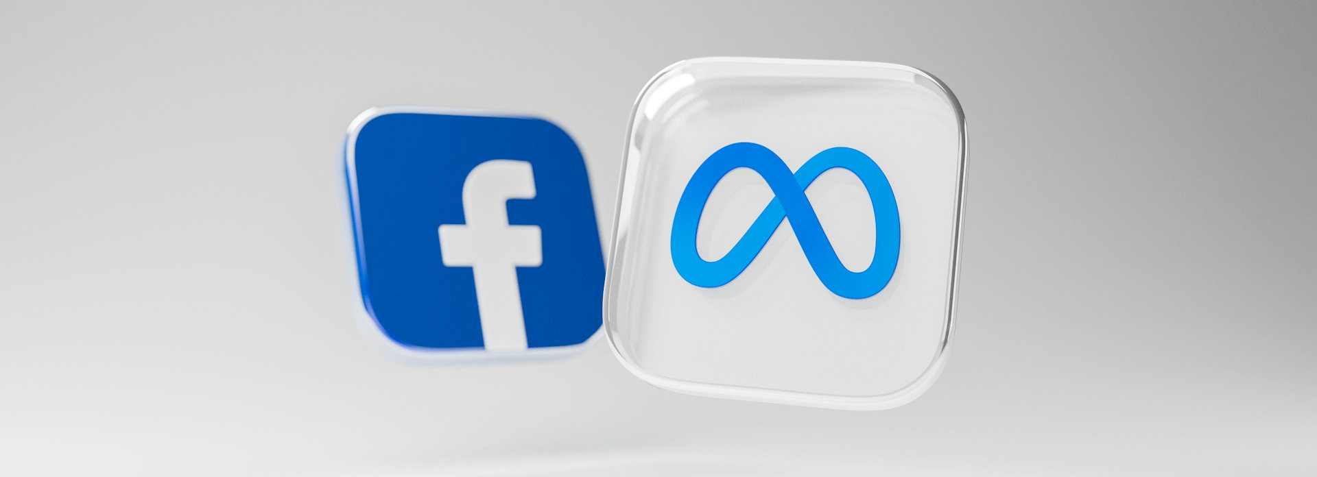 Modern rendering of facebook and meta logo