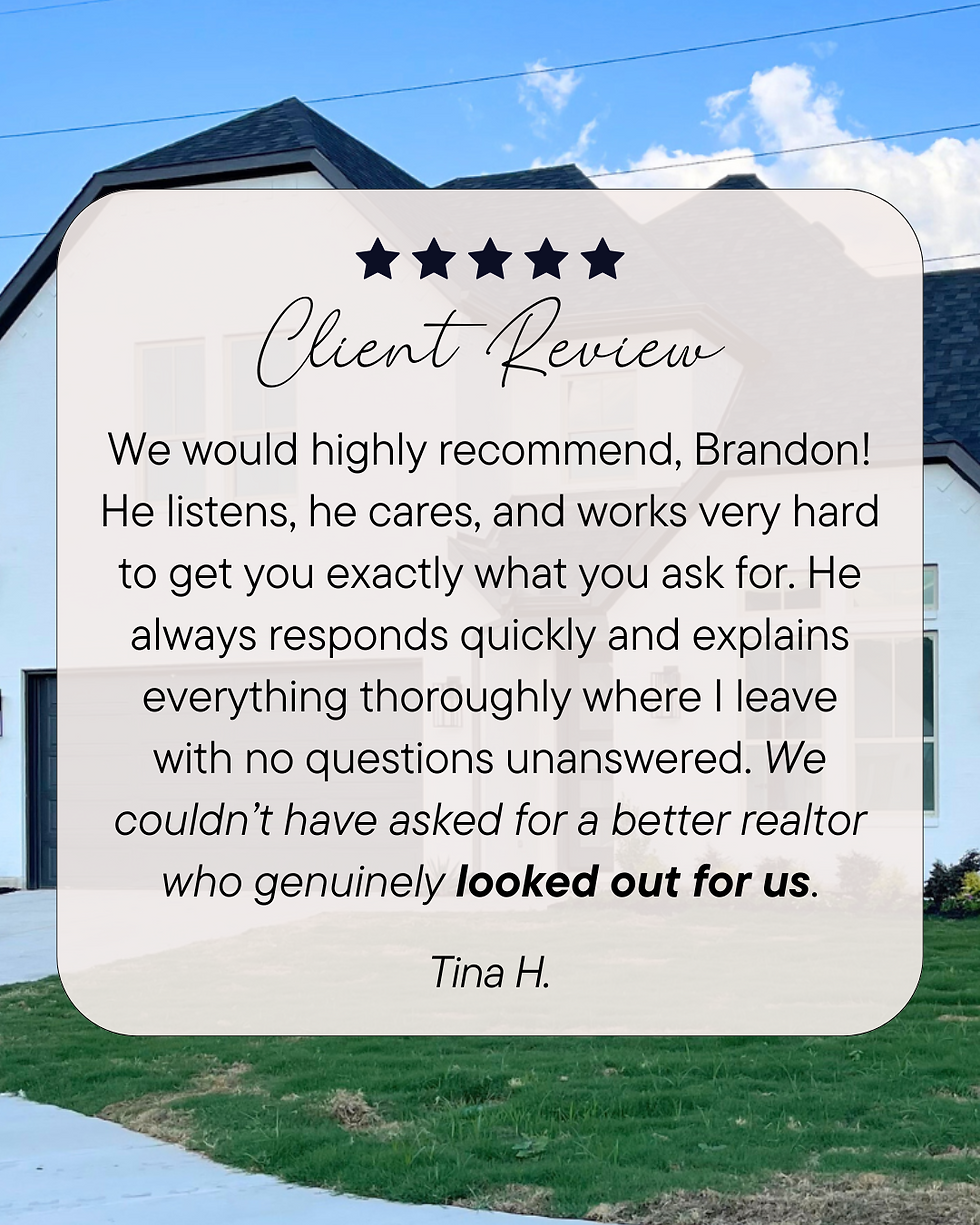 From Tina H.: Why DFW Clients **Highly Recommend** Brandon Scribner